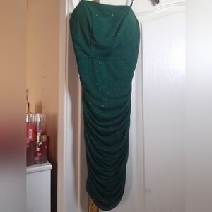emerald green homecoming/winfo dress